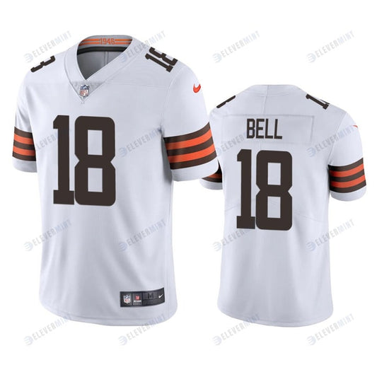 David Bell 18 Cleveland Browns White Vapor Limited Jersey