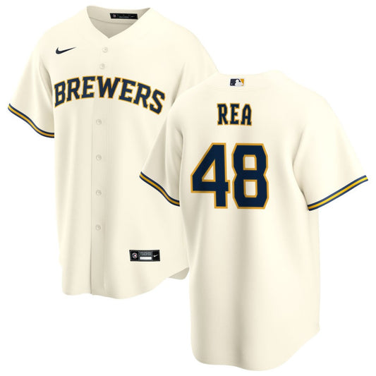 Colin Rea Milwaukee Brewers Nike Home Replica Jersey - Cream