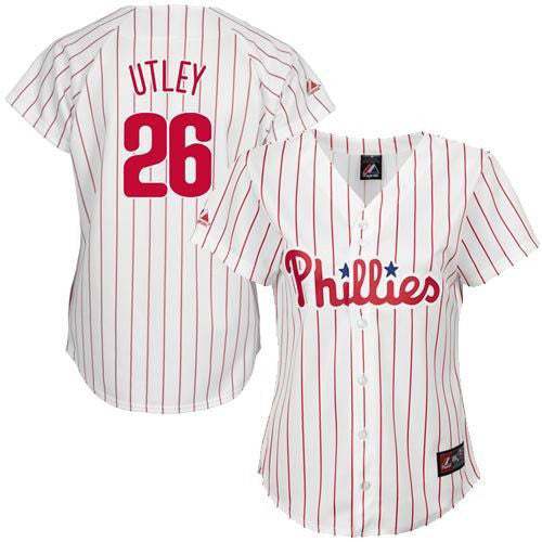 Women's Philadelphia Phillies Chase Utley Replica Home Jersey - White