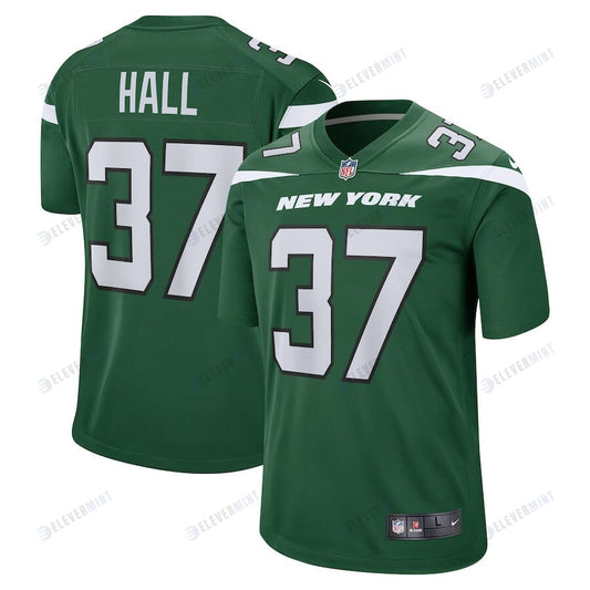 Bryce Hall 37 New York Jets Men Game Jersey - Gotham Green