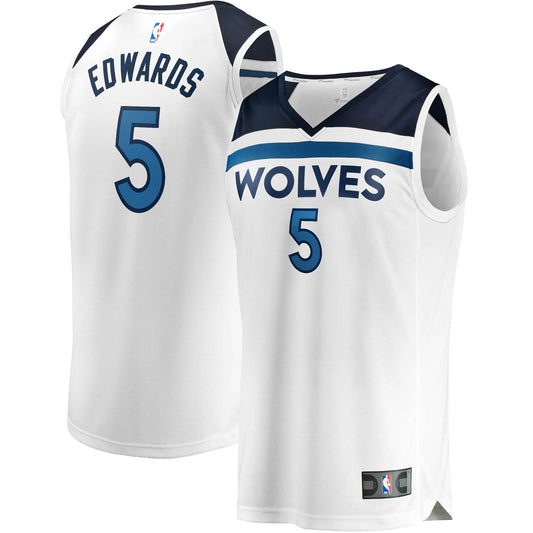 Anthony Edwards Minnesota Timberwolves Fanatics Branded Fast Break Replica Jersey - Association Edition - White