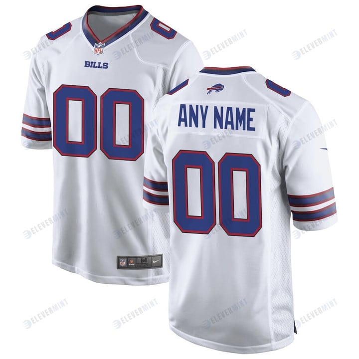 Buffalo Bills 00 Custom Game Jersey - White