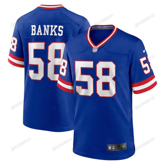 Carl Banks 58 New York Giants Classic Retired Player Game Jersey - Royal