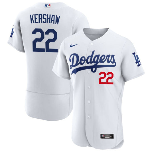 Clayton Kershaw Los Angeles Dodgers Nike Home Authentic Patch Jersey - White