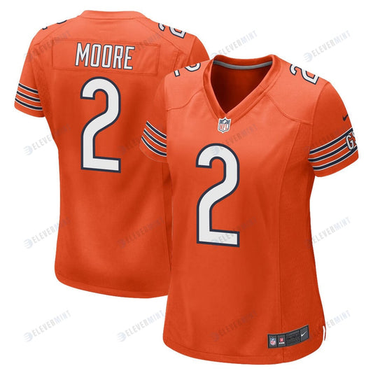 D.J. Moore 2 Chicago Bears Alternate Game Women Jersey - Orange