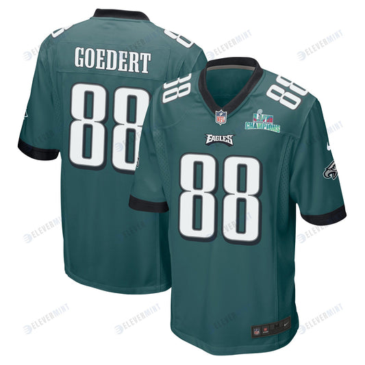 Dallas Goedert 88 Philadelphia Eagles Super Bowl LVII Champions Men Game Jersey - Midnight Green