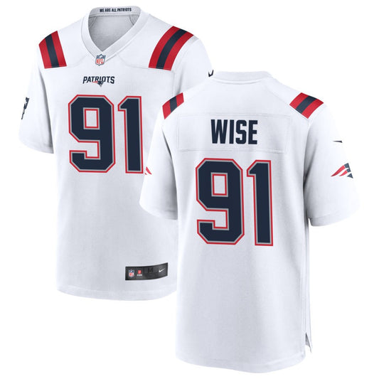 Deatrich Wise New England Patriots Nike Game Jersey - White