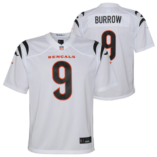 Youth Cincinnati Bengals Joe Burrow White Game Jersey