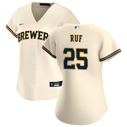 Darin Ruf Milwaukee Brewers Nike Women's Home Replica Jersey - Cream