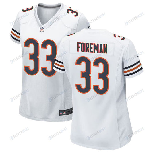 D'onta Foreman 33 Chicago Bears Women Game Jersey - White