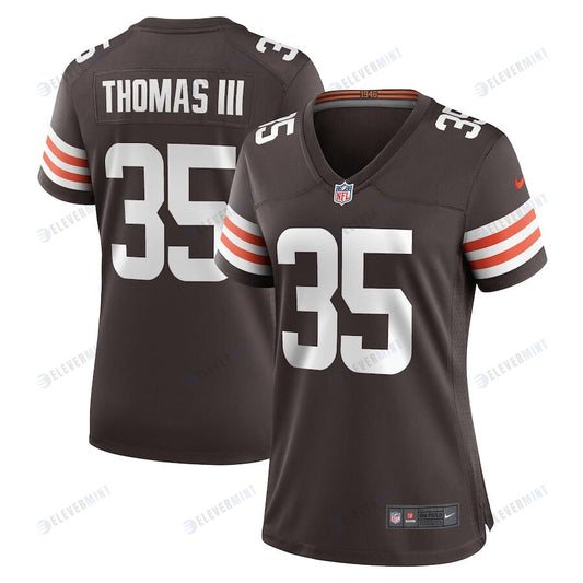 Charlie Thomas 35 Cleveland Browns Women's Game Player Jersey - Brown