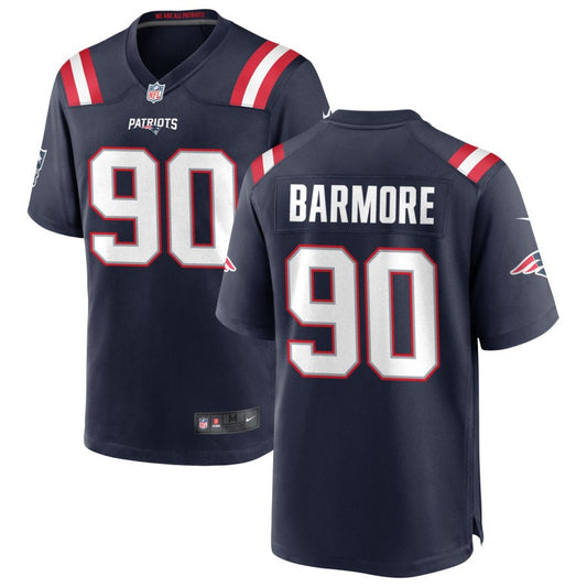 Christian Barmore Nike New England Patriots Game Jersey - Navy