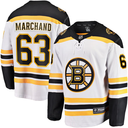 Brad Marchand Boston Bruins Fanatics Branded Away Premier Breakaway Player Jersey - White