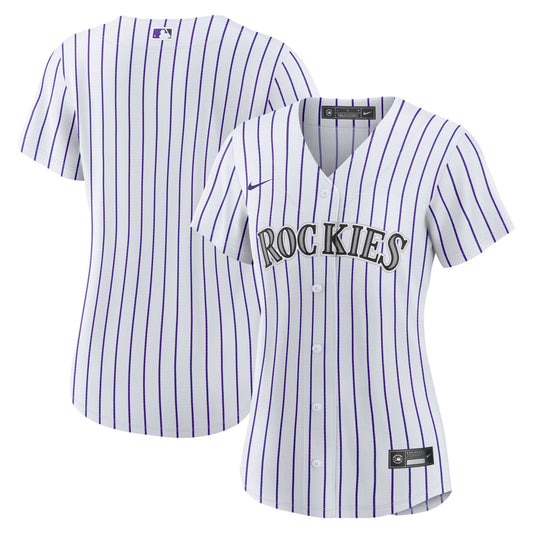 Colorado Rockies Nike Women's Home Blank Replica Jersey - White