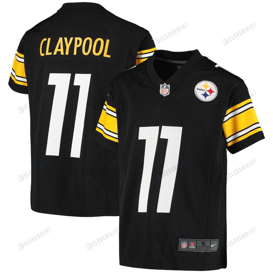 Chase Claypool 11 Pittsburgh Steelers YOUTH Game Jersey - Black