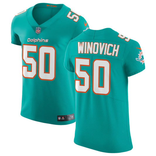 Chase Winovich Miami Dolphins Nike Vapor Untouchable Elite Jersey - Aqua