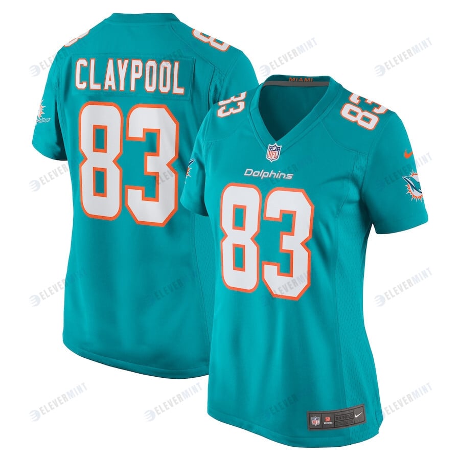 Chase Claypool 83 Miami Dolphins Women Game Jersey - Aqua