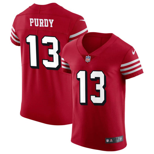 Brock Purdy San Francisco 49ers Nike Alternate Vapor Elite Jersey - Scarlet