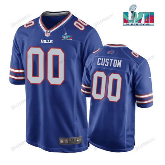 Buffalo Bills Super Bowl LVII Game Player Men Custom 00 Jersey - Royal Jersey