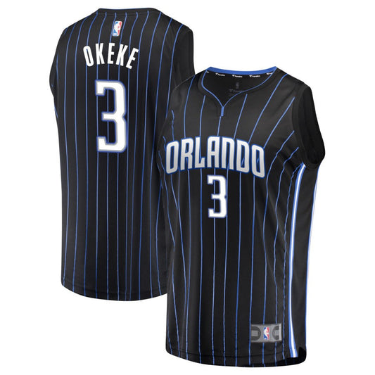 Chuma Okeke Orlando Magic Fanatics Branded Fast Break Jersey - Black - Icon Edition