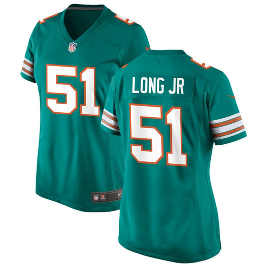 David Long Jr Miami Dolphins Nike Women's Alternate Game Jersey - Aqua