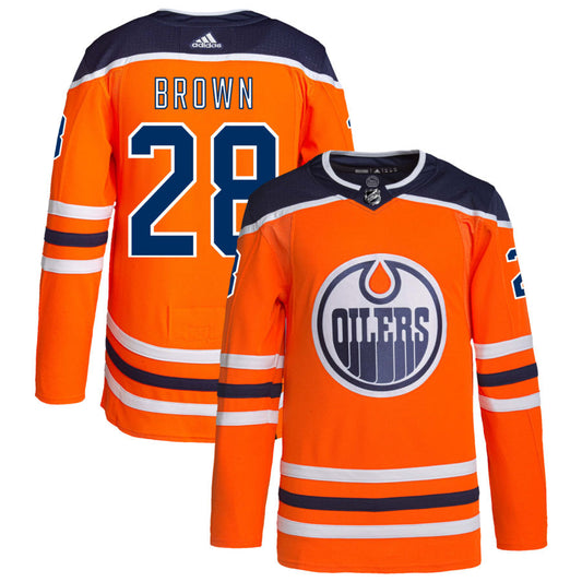 Connor Brown Edmonton Oilers adidas Home Authentic Pro Jersey - Orange