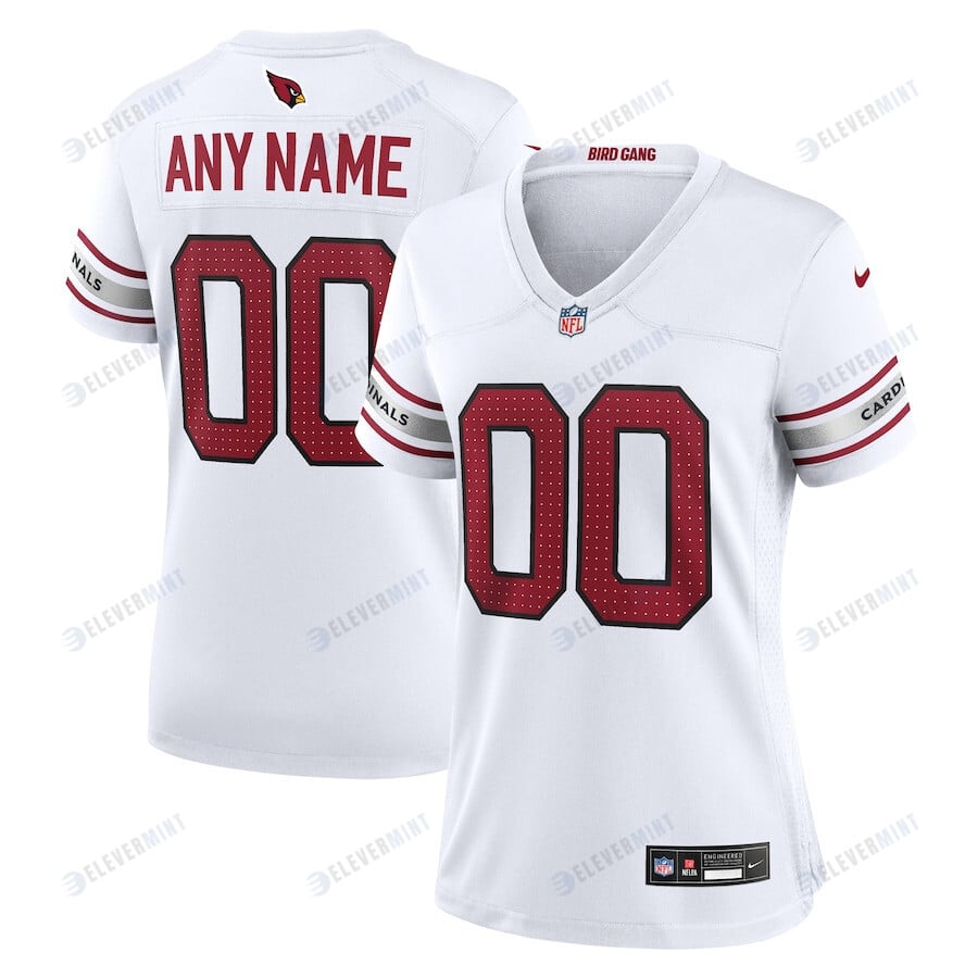 Arizona Cardinals Women Custom Game Jersey - White