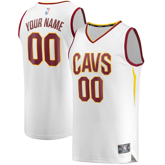 Cleveland Cavaliers Fanatics Branded Youth Fast Break Custom Replica Jersey White - Association Edition