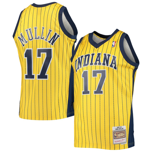 Chris Mullin Indiana Pacers Mitchell & Ness Hardwood Classics Swingman Jersey - Gold