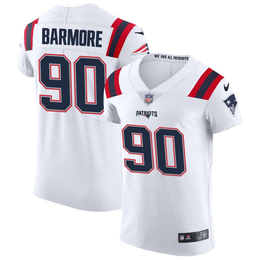 Christian Barmore New England Patriots Nike Vapor Elite Jersey - White