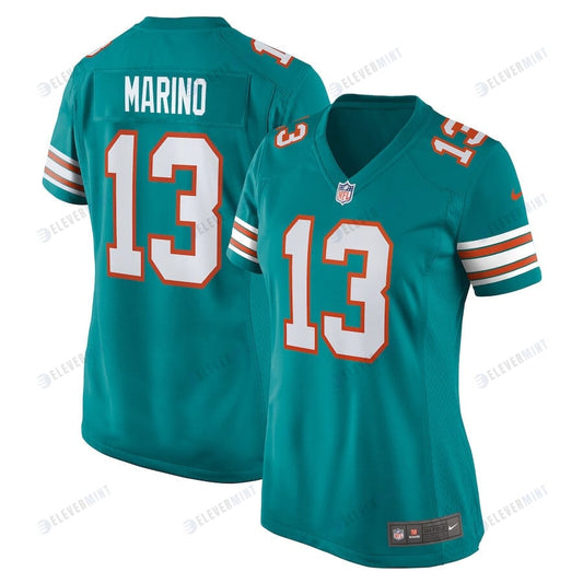 Dan Marino 13 Miami Dolphins Women Retired Jersey - Aqua