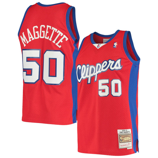 Corey Maggette LA Clippers Mitchell & Ness 2001/02 Hardwood Classics Swingman Jersey - Red