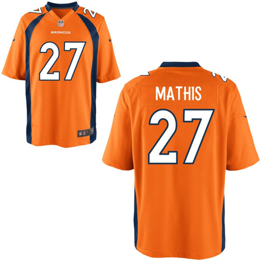 Damarri Mathis Denver Broncos Nike Youth Game Jersey - Orange