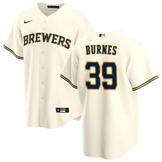 Corbin Burnes Milwaukee Brewers Nike Home Replica Jersey - Cream