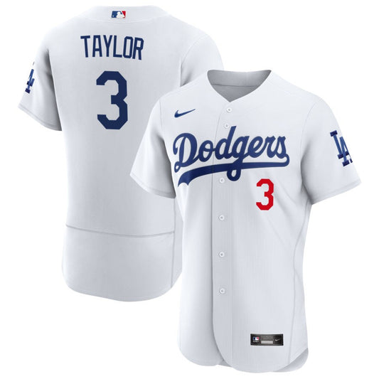 Chris Taylor Los Angeles Dodgers Nike Home Authentic Patch Jersey - White