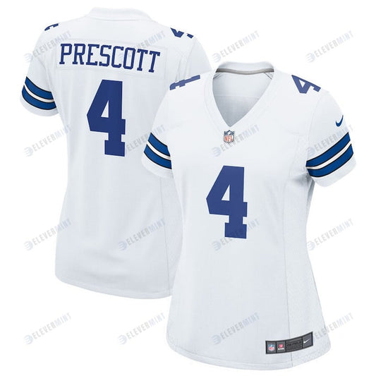 Dak Prescott 4 Dallas Cowboys Women's Team Game Jersey - White