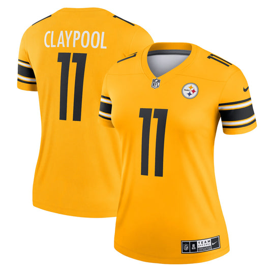 Chase Claypool Pittsburgh Steelers Nike Women's Inverted Legend Game Jersey - Gold