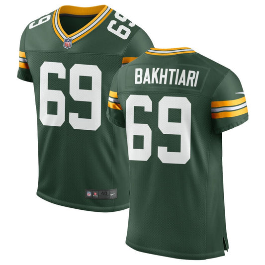 David Bakhtiari Green Bay Packers Nike Classic Elite Jersey - Green