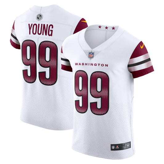 Chase Young Washington Commanders Nike Vapor Elite Jersey - White