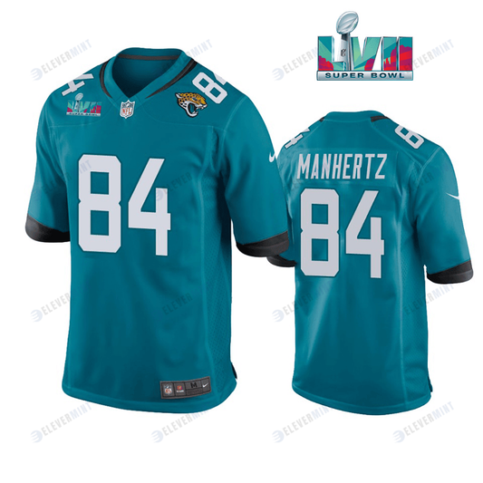 Chris Manhertz 84 Jacksonville Jaguars Super Bowl LVII Super Bowl LVII Teal Men Game Jersey