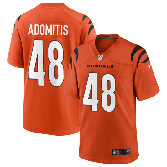 Cal Adomitis Cincinnati Bengals Nike Youth Alternate Game Jersey - Orange