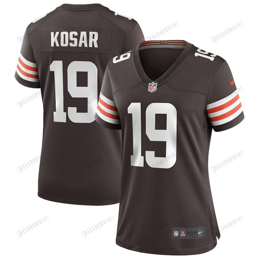 Bernie Kosar 19 Cleveland Browns Women Game Retired Jersey - Brown