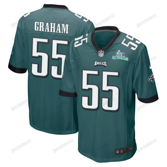 Brandon Graham 55 Philadelphia Eagles Super Bowl LVII Champions Men Game Jersey - Midnight Green