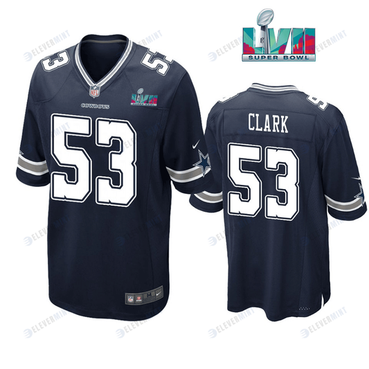 Damone Clark 53 Dallas Cowboys Super Bowl LVII Super Bowl LVII Navy Men Game Jersey