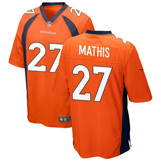 Damarri Mathis Denver Broncos Nike Game Jersey - Orange