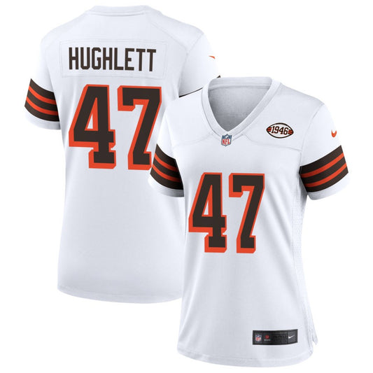 Charley Hughlett Cleveland Browns Nike Women's 1946 Collection Alternate Jersey - White