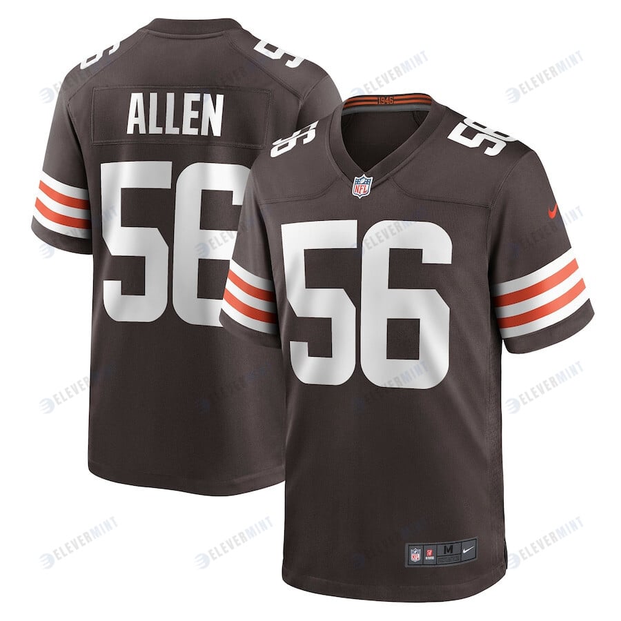 Dakota Allen Cleveland Browns Game Player Jersey - Brown