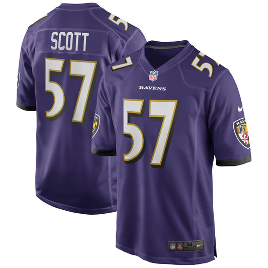 Bart Scott Baltimore Ravens Nike Game Retired Player Jersey - Purple