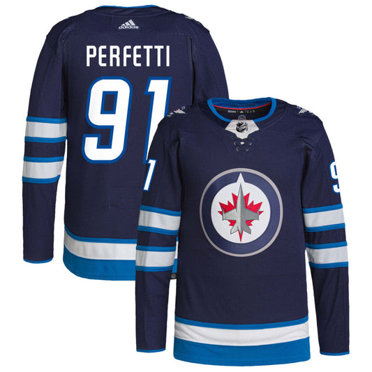 Cole Perfetti Winnipeg Jets adidas Home Authentic Pro Jersey - Navy