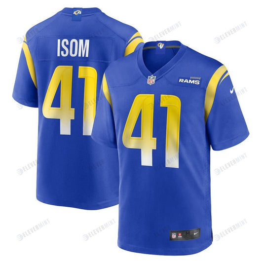 Dan Isom Los Angeles Rams Game Player Jersey - Royal